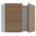 Armário Aéreo Madesa Stella 80 cm 2 Portas - Branco/Rustic