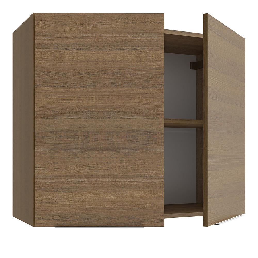 Armário Aéreo Madesa Stella 80 cm 2 Portas - Rustic