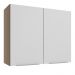 Armário Aéreo Madesa Stella 80 cm 2 Portas - Rustic/Branco