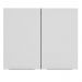 Armário Aéreo Madesa Stella 80 cm 2 Portas - Rustic/Branco