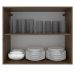 Armário Aéreo Madesa Stella 80 cm 2 Portas - Rustic/Branco