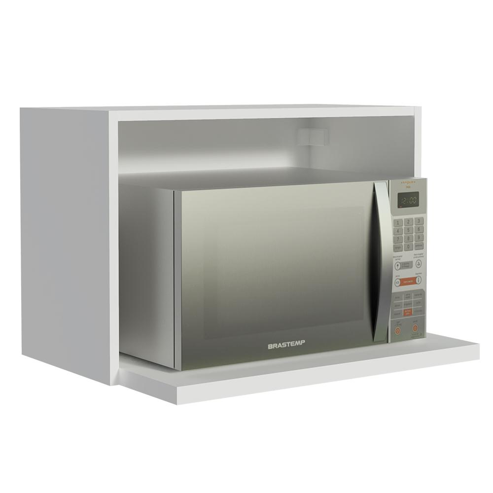 Armário Aéreo Madesa para Glamy, Lux, Reims 60 cm com Nicho para Forno - Branco