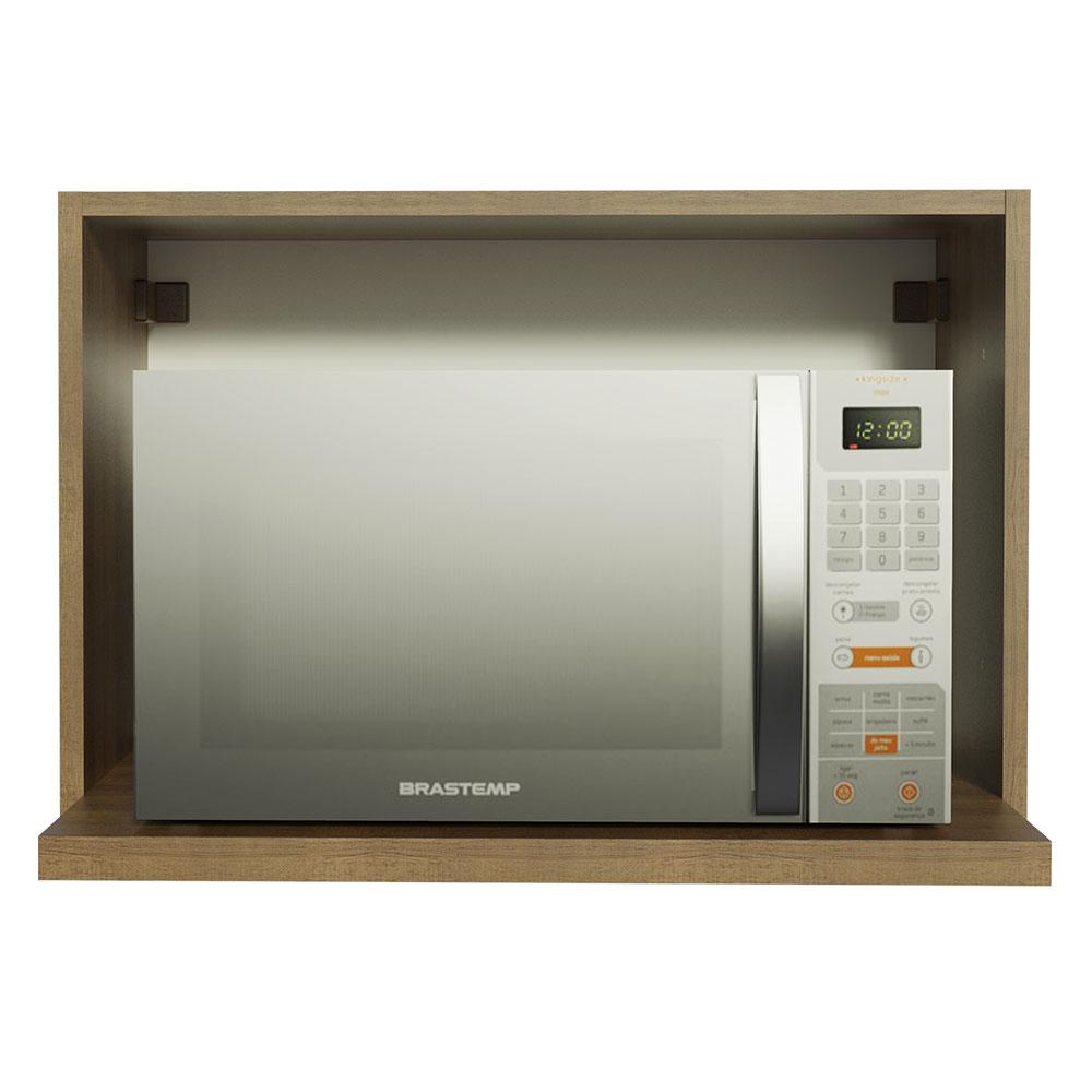 Armário Aéreo Madesa para Glamy, Lux, Reims 60 cm com Nicho para Forno - Rustic
