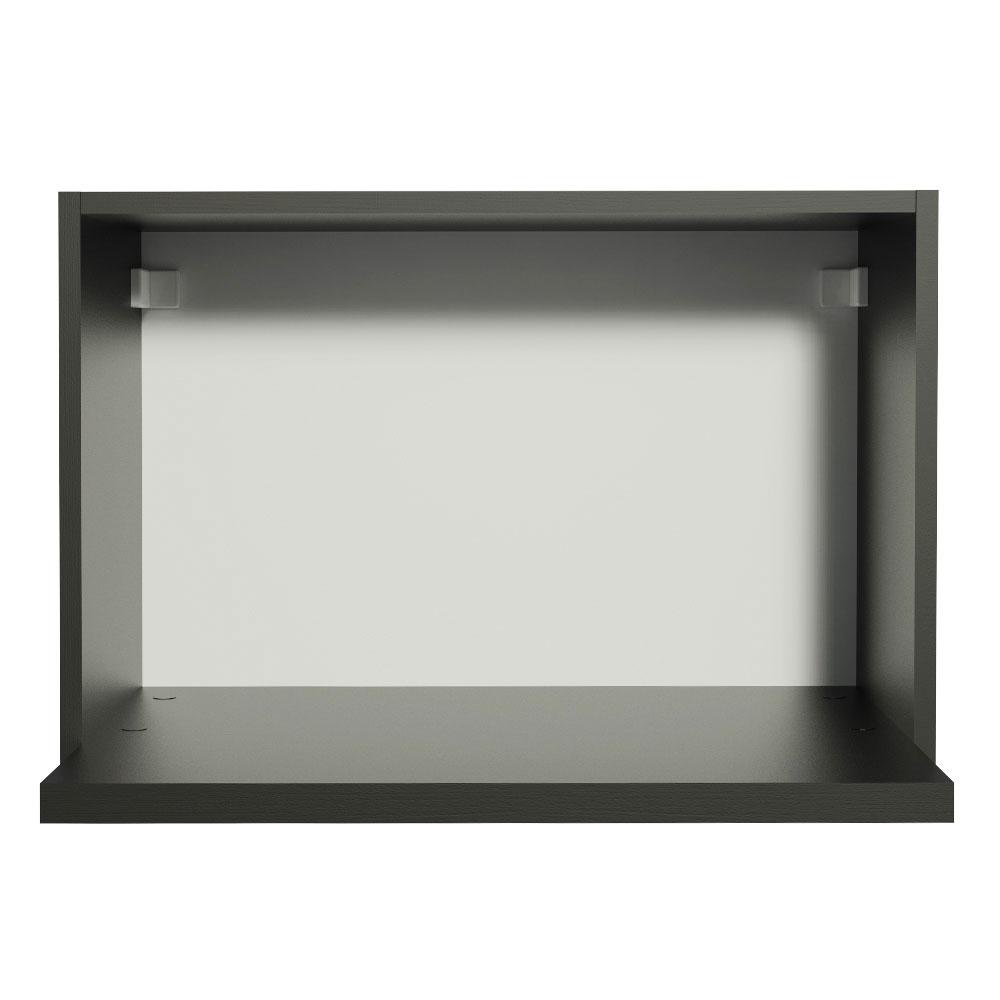 Armário Aéreo Madesa para Reims, Lux, Glamy 60 cm com Nicho para Forno - Preto