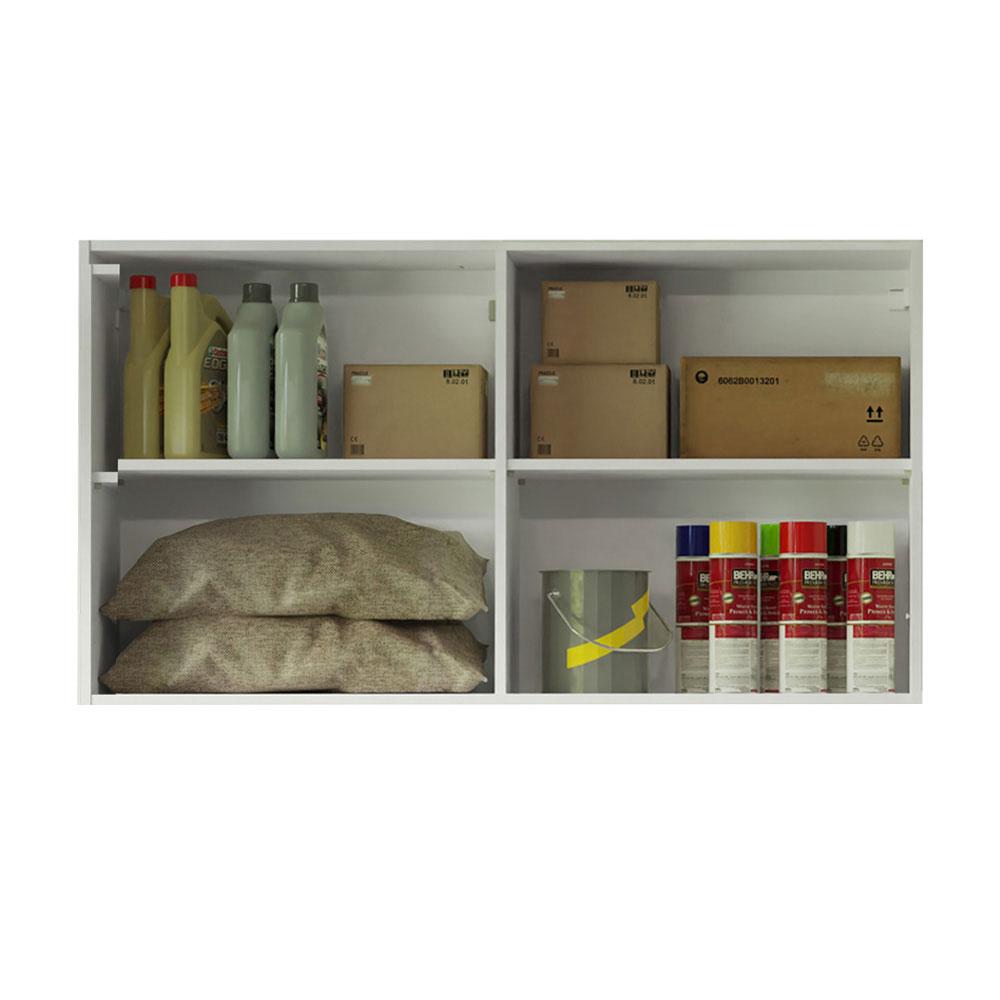 Armário Aéreo Multiuso 120cm 2 Portas Branco/Crema Agata Madesa