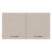 Armário Aéreo Multiuso 120cm 2 Portas Branco/Crema Agata Madesa