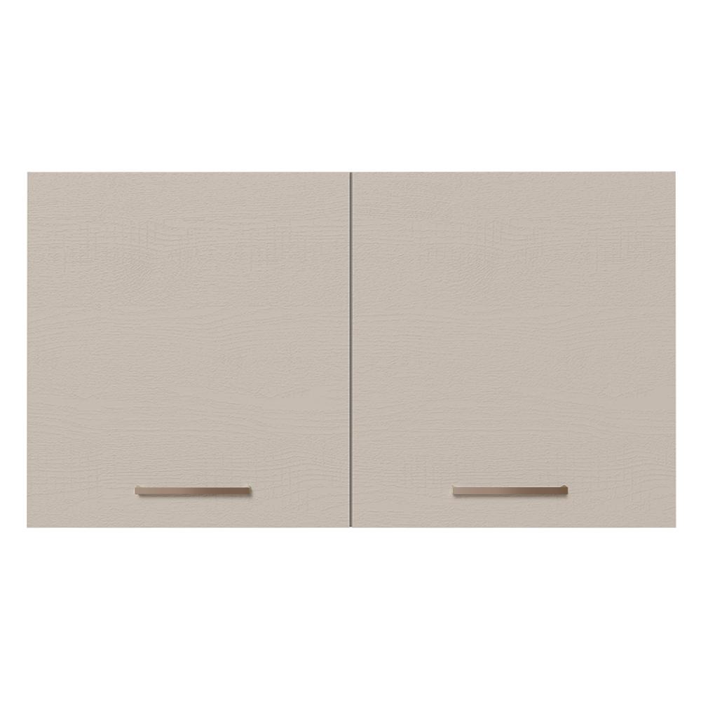 Armário Aéreo Multiuso 120cm 2 Portas Branco/Crema Agata Madesa