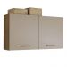 Armário Aéreo Multiuso 120cm 2 Portas Rustic/Crema Agata Madesa