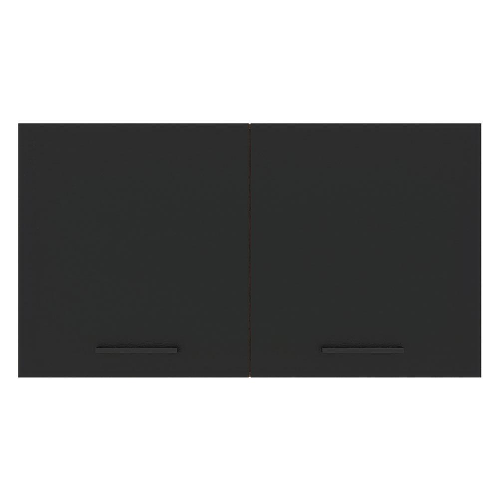 Armário Aéreo Multiuso 120cm 2 Portas Rustic/Preto Agata Madesa