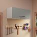 Armário Aéreo Multiuso 80cm 1 Porta Basculante Branco/Cinza Agata Madesa