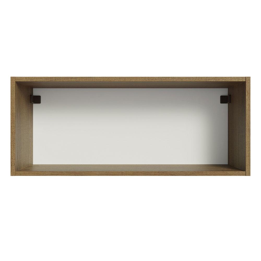 Armário Aéreo Multiuso 80cm 1 Porta Basculante Rustic/Cinza Agata Madesa
