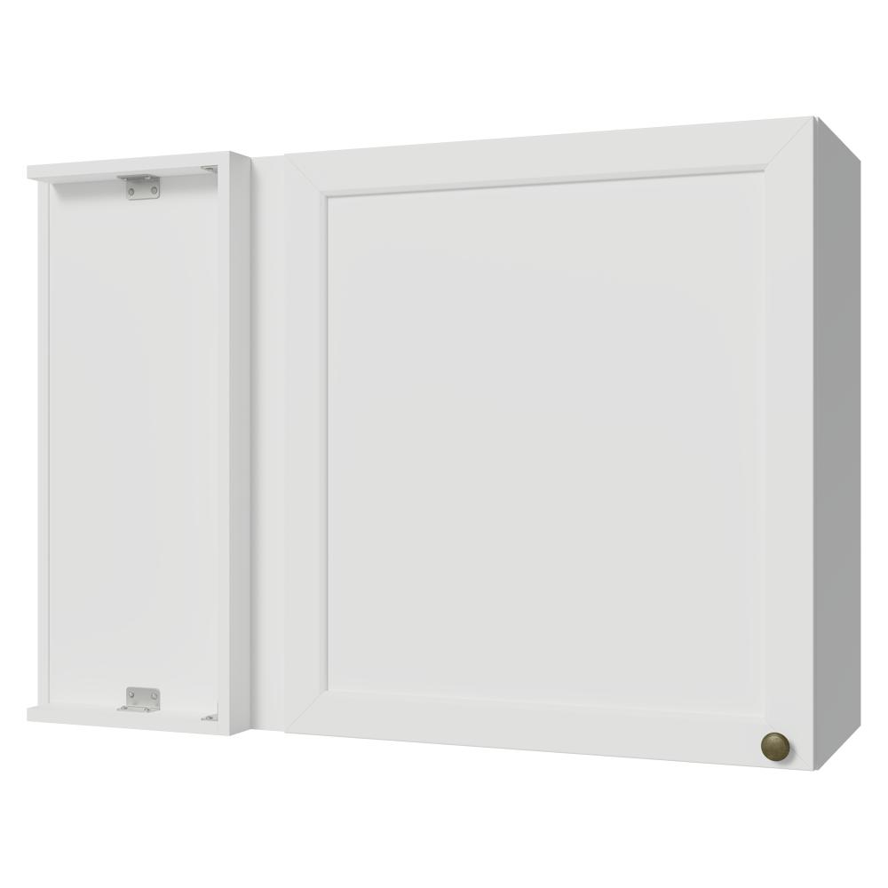 Armário Aéreo de Canto 1 Porta Branco Vik Madesa