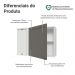 Armário Aéreo de Canto 1 Porta Branco/Cinza Vik Madesa