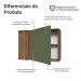 Armário Aéreo de Canto 1 Porta Rustic/Verde Vik Madesa