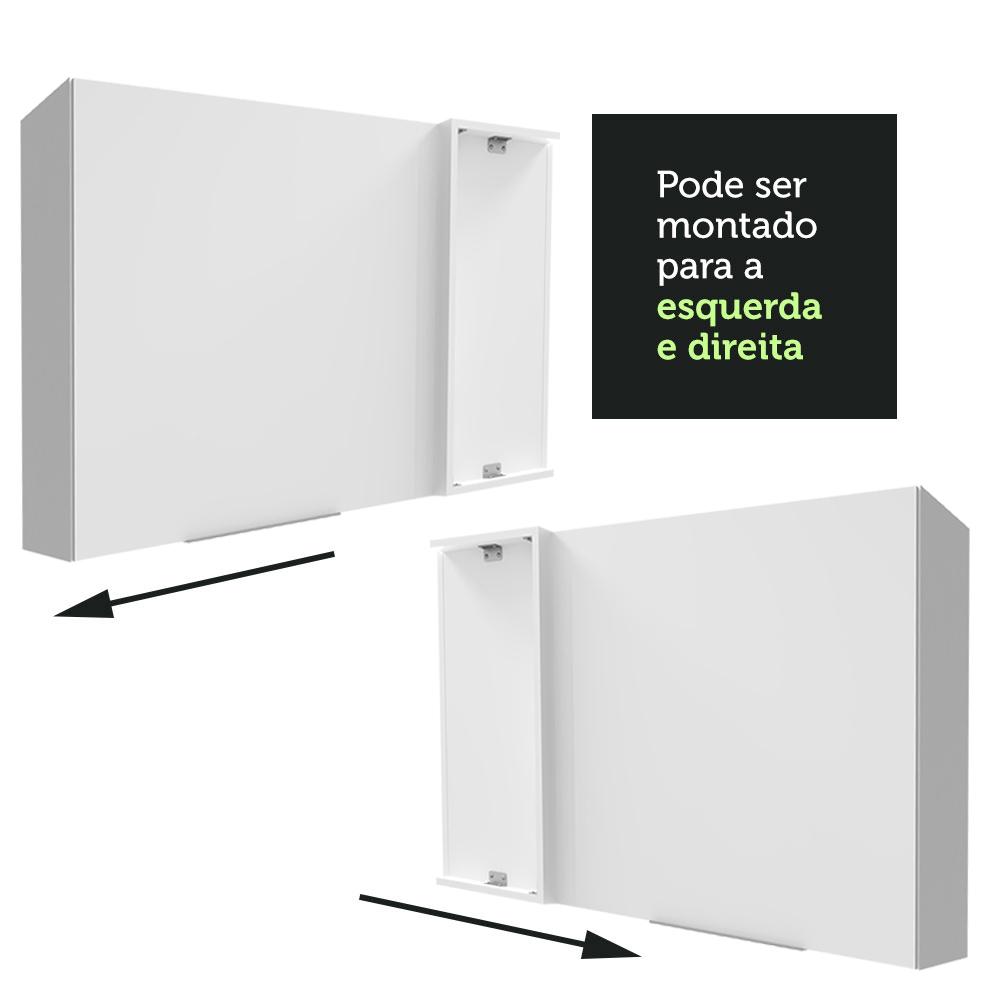 Armário Aéreo de Canto Madesa Stella 1 Porta - Branco