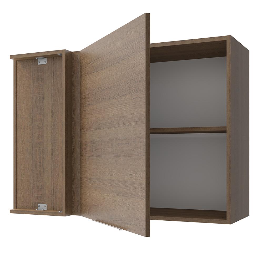 Armário Aéreo de Canto Madesa Stella 1 Porta - Rustic