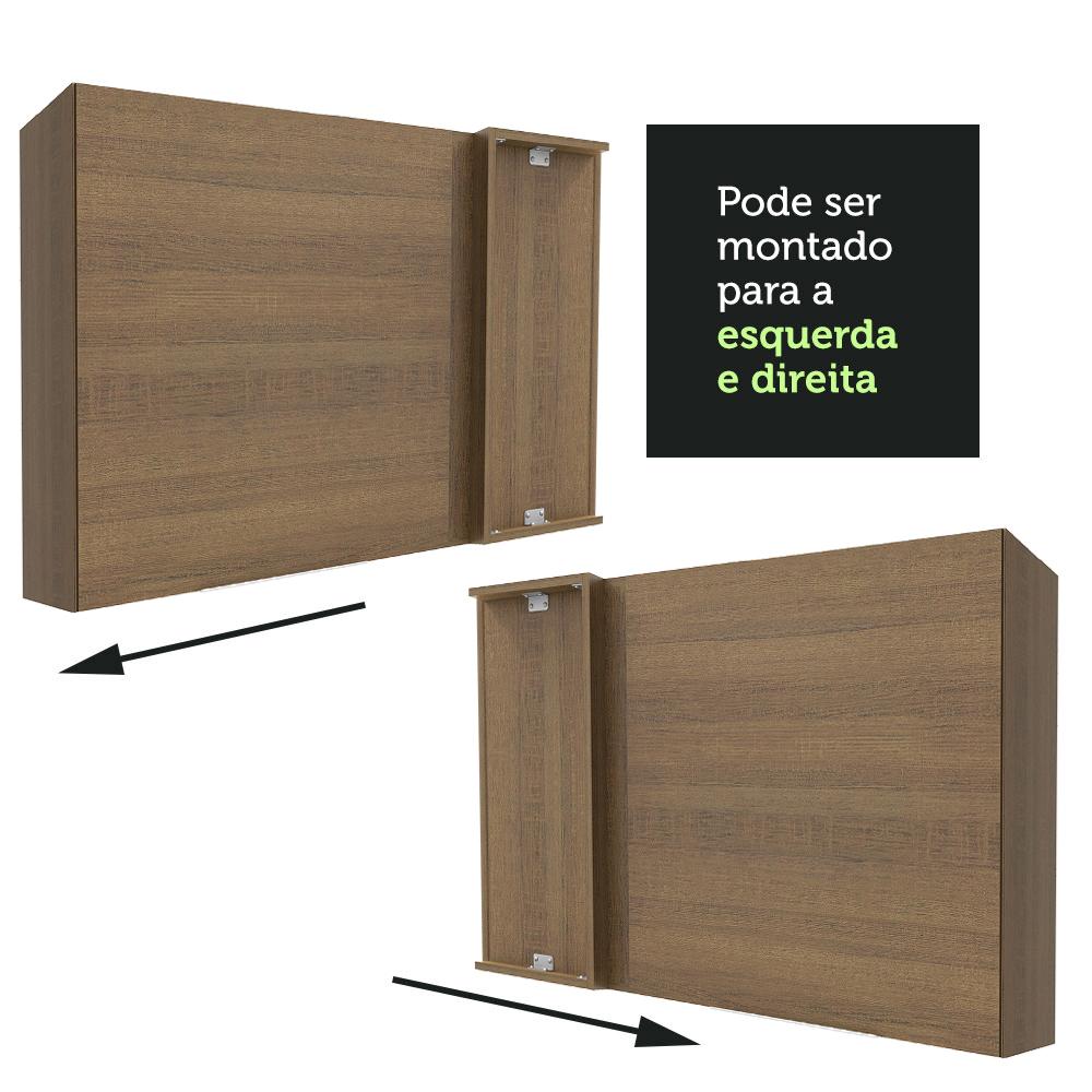 Armário Aéreo de Canto Madesa Stella 1 Porta - Rustic