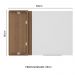 Armário Aéreo de Canto Madesa Stella 1 Porta - Rustic/Branco
