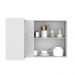 Armário Aéreo de Canto com Adega Acoplada Madesa Lux 1 Porta - Branco/Branco Veludo