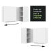 Armário Aéreo de Canto com Adega Acoplada Madesa Lux 1 Porta - Branco/Branco Veludo