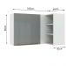 Armário Aéreo de Canto com Adega Acoplada Madesa Lux 1 Porta - Branco/Cinza