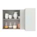 Armário Aéreo de Canto com Adega Acoplada Madesa Lux 1 Porta - Branco/Cinza