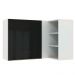 Armário Aéreo de Canto com Adega Acoplada Madesa Lux 1 Porta - Branco/Preto