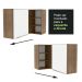 Armário Aéreo de Canto com Adega Acoplada Madesa Lux 1 Porta - Rustic/Branco Veludo