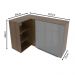 Armário Aéreo de Canto com Adega Acoplada Madesa Lux 1 Porta - Rustic/Cinza