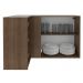 Armário Aéreo de Canto com Adega Acoplada Madesa Lux 1 Porta - Rustic/Cinza
