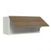Armário Aéreo de Cozinha Madesa Stella 70 cm 1 Porta Basculante - Branco/Rustic