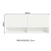Armário Aéreo para Escritório com Nicho e Prateleira 120cm Branco Madesa