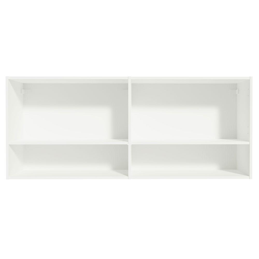 Armário Aéreo para Escritório com Nicho e Prateleira 120cm Branco Madesa
