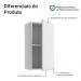 Armário Aéreo para Quarto 35 cm 1 Porta Branco Neo Madesa