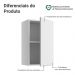 Armário Aéreo para Quarto 40 cm 1 Porta Branco Neo Madesa