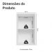 Armário Aéreo para Quarto 40 cm 2 Nichos Abertos Branco Neo Madesa