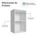 Armário Aéreo para Quarto 40 cm 2 Nichos Abertos Branco Neo Madesa