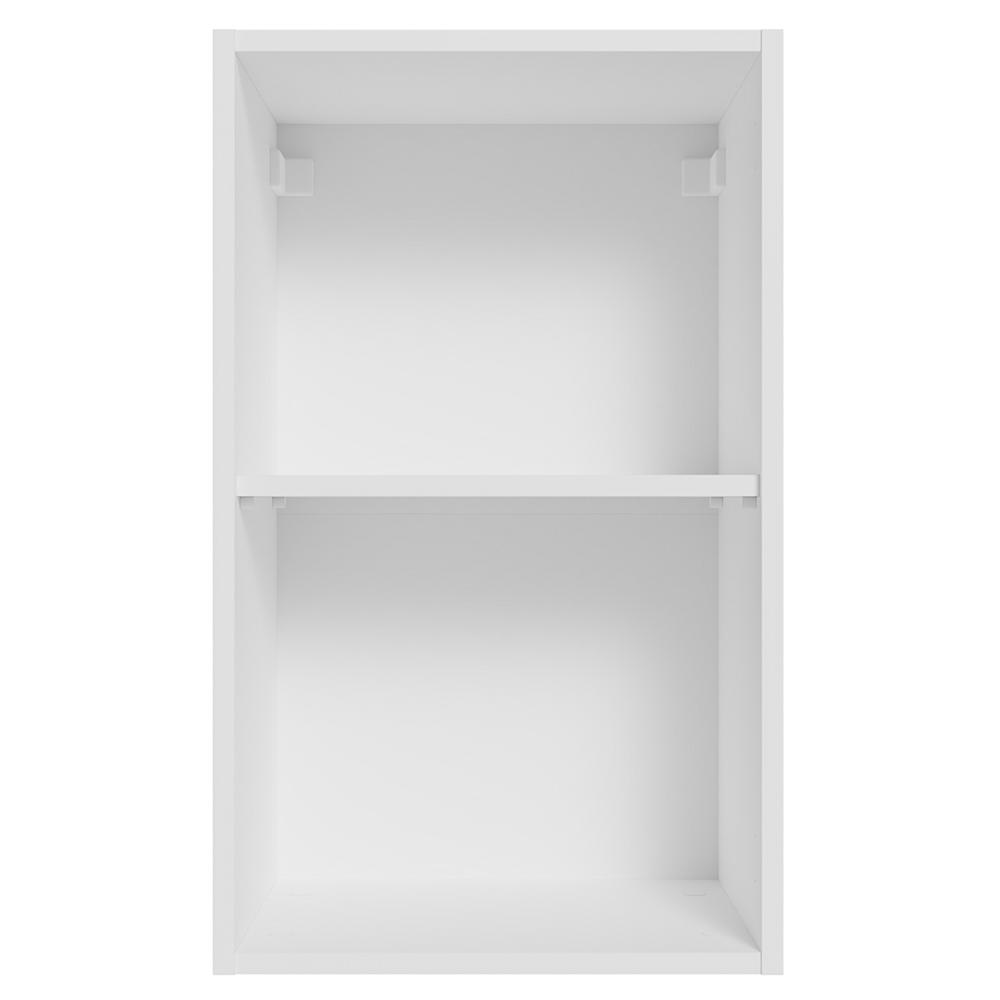 Armário Aéreo para Quarto 40 cm 2 Nichos Abertos Branco Neo Madesa