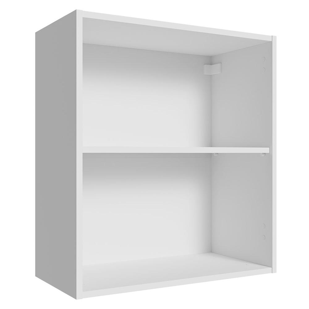 Armário Aéreo para Quarto 60 cm 2 Nichos Abertos Branco Neo Madesa