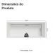 Armário Aéreo para Quarto 80 cm 1 Porta Basculante Branco Neo Madesa