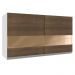 Armário De Cozinha Aéreo 100% MDF 120 cm 2 Portas Vidro Reflex Branco/Rustic Acordes Madesa