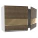 Armário De Cozinha Aéreo 100% MDF 120 cm 2 Portas Vidro Reflex Branco/Rustic Acordes Madesa