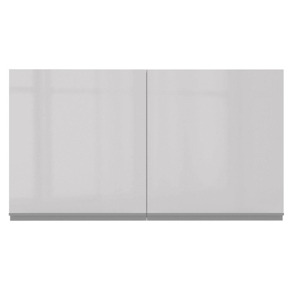 Armário De Cozinha Aéreo 100% MDF 120 cm Portas Branco Brilho Acordes Madesa