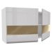 Armário De Cozinha Aéreo 100% MDF 120 cm Vidro Reflex Portas Branco Brilho Acordes Madesa