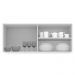 Armário De Cozinha Aéreo 100% MDF 2 Portas de Correr de Vidro Reflex Branco Acordes Madesa