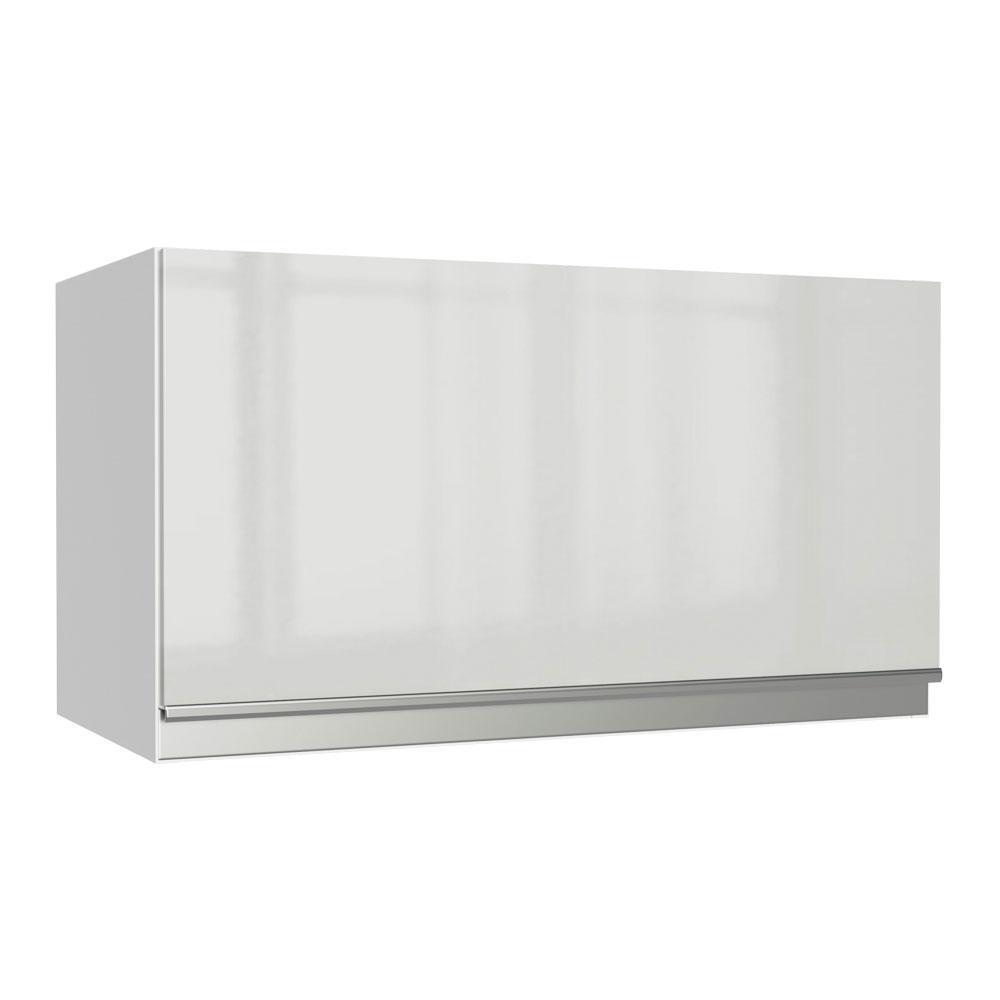Armário De Cozinha Aéreo 100% MDF 60 cm 1 Porta Basculante Branco Brilho Acordes Madesa