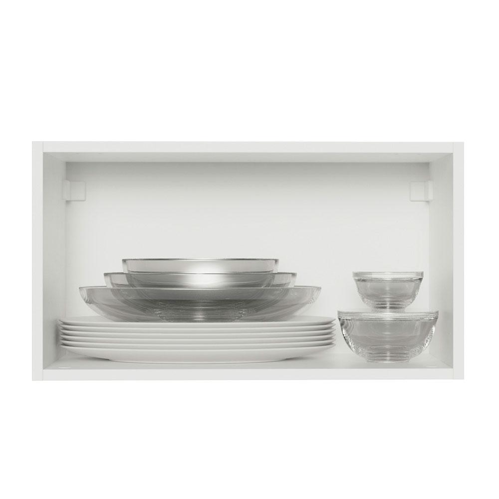 Armário De Cozinha Aéreo 100% MDF 60 cm 1 Porta Basculante Branco Brilho Acordes Madesa