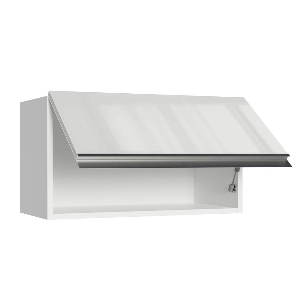 Armário De Cozinha Aéreo 100% MDF 60 cm 1 Porta Basculante Branco Brilho Acordes Madesa