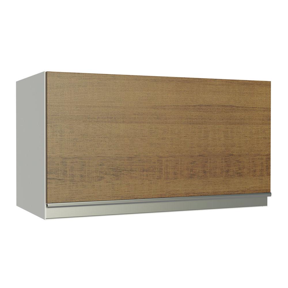 Armário De Cozinha Aéreo 100% MDF 60 cm 1 Porta Basculante Branco/Rustic Acordes Madesa