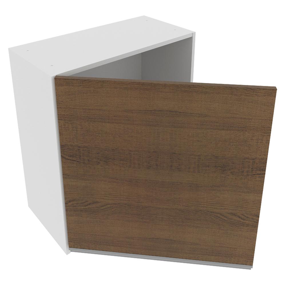 Armário De Cozinha Aéreo 100% MDF 60 cm 1 Porta Branco/Rustic Acordes Madesa